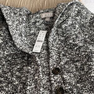 J. Crew Marled Black and White Cardigan